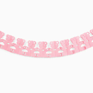GUIRNALDA PAPEL OSITO TEDDY ROSA PASTEL 3M