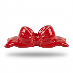 Lazo decorativo de cerámica roja